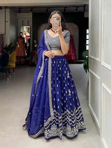 Stunning Sequins and Embroidery Work Georgette Silk <b>Lehenga</b> Choli for Special Occasions Long Size - Product Image 2