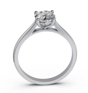 VS Clarity Lab Anillo de Diamante Cultivado en Oro Blanco de 10K Chapado en 2.3ct IGI Certified Luxury EF Cut para Compromiso y Boda - Product Image 1