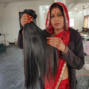 Extensions de cheveux humains brutes vierges brésiliennes soyeuses et droites, cuticule birmane vierge alignée, extensions de cheveux humains bruts indiens - Product Image 5