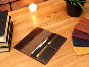 Venta caliente de cuero genuino antirrobo Vintage monedero cartera cubierta logotipo personalizado fábrica al por mayor nueva moda de lujo señoras largas - Product Image 3