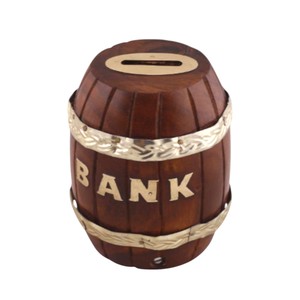 กระปุกออมสินทำด้วยมือทำจากไม้สีน้ำตาลคุณภาพสูงรูปทรงกระบอกกล่องประหยัดขนาดกะทัดรัดล็อคกุญแจสำหรับจัดเก็บเงินแบบชนบท-สำหรับบ้าน - Product Image 3