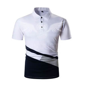 Polo con estampado personalizado bordado para hombre, camisa de manga corta, 100% algodón - Product Image 1