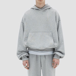 Offre Spéciale hommes lourd personnalisé de haute qualité 100% coton biologique surdimensionné plaine pull Boxy recadrée hommes sweats à capuche sweats - Product Image 3