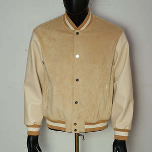 Letterman Custom Chenille Patch Embroidery Leather Sleeve <b>Vintage</b> Baseball Letterman <b>Varsity</b> <b>Jacket</b> for Men - Product Image 1