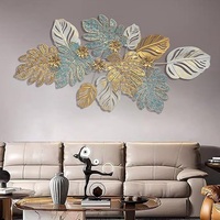 Magnifique sculpture murale suspendue en métal moderne à motif de feuille de Ginkgo, faite à la main, décoration d'intérieur, anniversaire de mariage, Pâques, Diwali