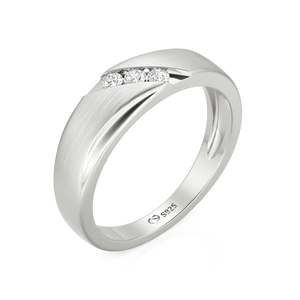 Bague de mariage classique diagonale personnalisée pour homme Jeulia avec diamants - Product Image 2