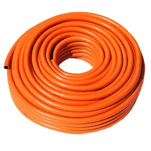JG High Quality Orange PVC Plastic Propane LPG Gas Pipe Flexible PVC LPG Cooking Hose Pipe Braided Natural Gas Hose Pipe