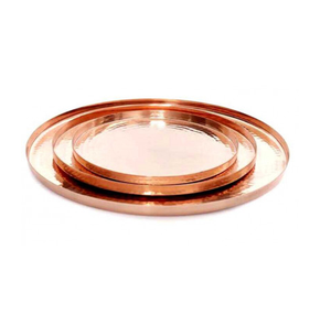 ถาดทองแดงใส่ช็อคโกแลตถาดเสิร์ฟทองแดงทรงสี่เหลี่ยมสไตล์คลาสสิกถาดทองแดงชุบทองแดงสำหรับเสิร์ฟ - Product Image 2