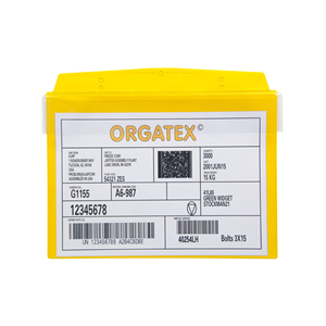 Taschina per documenti, magnetica, con copertura protettiva, DIN A5 orizzontale, Giallo, 10 pz. / confezione.- SDVF/5111-04 - Product Image 1