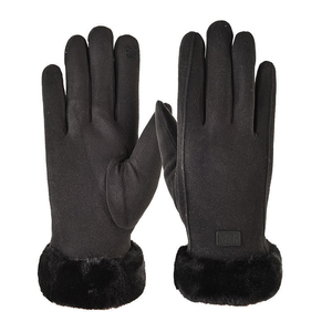 Guantes gruesos de felpa de invierno para mujer, guantes cálidos de gamuza a la moda para exteriores, guantes de conducción con pantalla táctil para mujer, mitones deportivos para ciclismo - Product Image 3