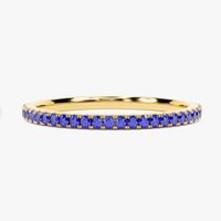 Bague de mariage en argent sterling 925 éternité Vermeil belle zircone cubique pavé ensemble bague plaquée or et rhodium bijoux pour femmes