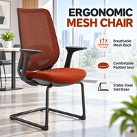 Chaise de visiteur commerciale en maille, siège de conférence moderne pour salle de formation, salle de réunion et espace de bureau