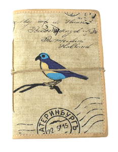 Proveedor Mayorista de Cuadernos de Tapa Blanda Estilo Bahi Indio, Papel de Algodón Hecho a Mano con Serigrafía de Aves y Figuras Multicolores - Product Image 1