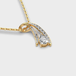Collar con Colgante de Diamantes de Oro de Lujo, Plata de Ley 925, Corte Pera, con Circonita Cúbica, para Mujer, Joyería de Boda, OEM, ODM - Product Image 2