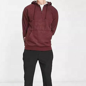 Nouvel arrivage Sweat à capuche demi-zippé d'hiver pour hommes, tenue décontracté, respirant, Sweat à capuche demi-zippé pour adultes - Product Image 4