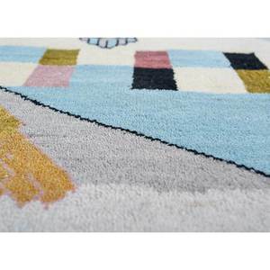 Alfombra Manchaha de Lana y Seda de Bambú con Patrón Abstracto, Anudada a Mano, Rosa y Morado, para Uso Doméstico - Les-1435 - Product Image 2