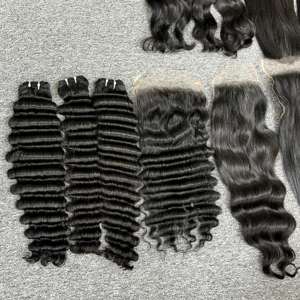 ผมดิบเป็นลอนคลื่นแบบหลวมสำหรับต่อผมมนุษย์สำหรับใยแบบอัจฉริยะผมดิบจากเวียดนาม100% โรงงานขายส่งราคาที่ดีที่สุด - Product Image 6