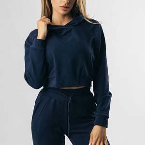 <b>Women's</b> Loose Fleece Hoodie Custom <b>Women</b> <b>Crop</b> <b>Top</b> Casual Sweatshirt 100% Cotton Waterproof Casual Style <b>for</b> Winter - Product Image 1