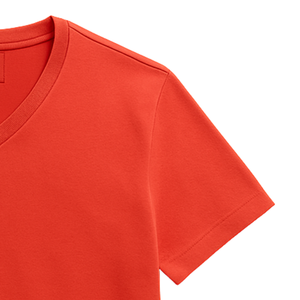 T-shirt pour homme en coton biologique 100% de luxe, col en V, pré-rétréci, certifié GOTS, manches courtes, respirant, coupe ajustée - Product Image 6