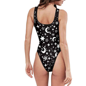 Vente en gros Maillot de bain une pièce pour femmes coupe haute bas tissu extensible dans les 4 sens vêtements de plage personnalisables à séchage rapide - Product Image 2