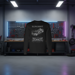 Camiseta de manga larga Slingshot Patent Car, camisa gráfica negra para hombre - Product Image 3