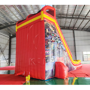 Tobogán Inflable de Doble Carril con Temática de Carreras, Tobogán Comercial de PVC para Fiestas, Parques de Diversiones, Toboganes Inflables - Product Image 3