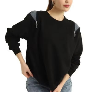 Sweat-shirt élégant pour femmes Pull à épaules tombantes Arrivée Sweat-shirt pour femmes dans différents styles Sweat-shirt avec logo personnalisé pour femmes - Product Image 1