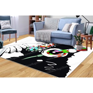 Alfombra de Lana con Estampado de Mono Pensativo de Banksy, Decoración de Hogar de Lujo Tradicional, Respaldo de Látex Ecológico - Product Image 5