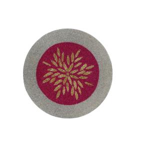 Napperons perlés élégants faits à la main pour la configuration de table rustique Tapis de table fantaisie avec broderie de perles de rocaille avec un design géométrique - Product Image 5