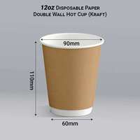 Vaso de Papel Kraft 100% Biodegradable TBH Malasia, 8/12 oz, Desechable, de Pared Simple, con Laminación de PE, Impresión Personalizable, Modelo TBH KPC