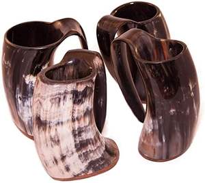 Jarra Vikinga Especial Ecológica de Cuerno de Búfalo Natural Pulido, Estilo Animal, Taza Decorativa para Beber en Halloween - Product Image 5