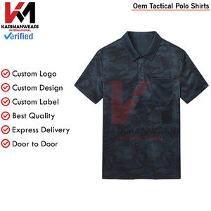 Polo de camuflaje para hombre, camiseta de golf, camiseta de rendimiento de manga corta, tela de Piqué, Polo con cuello transpirable, Jersey, deportes de senderismo, al aire libre - Product Image 3
