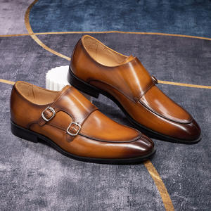 Chaussures en cuir pour hommes, fabriquées à la main, en cuir véritable, style Oxford, pour mariage et cérémonie, chaussures habillées classiques à lacets - Product Image 3