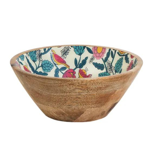 Vente chaude Saladier Naturel Rond Saladier Bois Intérieur Émail peinture Bois Saladier Bois Vaisselle ensembles planche à découper à vendre - Product Image 1