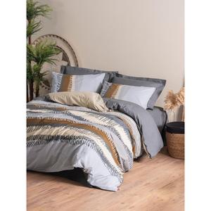 Scatola di cotone Toprak copripiumino doppio Set <span class=keywords><strong>Asel</strong></span> colore antracite - Product Image 1