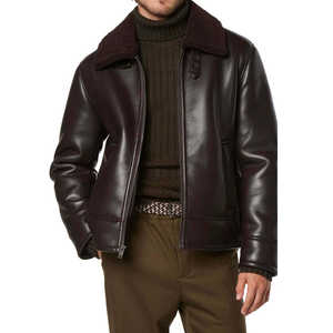 Veste en polaire à capuche pour homme, style varsity, personnalisée, pour moto, hiver, épaisse, fourrure, livraison frontale - Product Image 4
