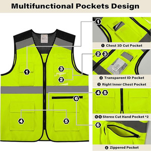 Gilet de sécurité d'hiver haute visibilité Roadway pour les travailleurs de la construction Logo personnalisé Gilet de sécurité haute visibilité pour hommes et femmes - Product Image 5