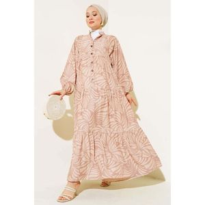 Robe décontractée à la cheville élastique à motifs en vison - Product Image 2