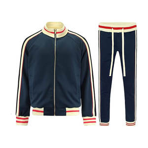 ชุดวอร์มผู้ชายทันสมัยเสื้อแจ็คเก็ตมีซิปใช้งานได้เข้าได้กับกางเกงวอร์มปรับได้เพื่อลุคฟิตเนสที่มีสไตล์ - Product Image 1