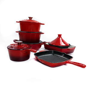 12 "kích thước lớn men gang Chảo màu súp nồi Hà Lan lò tráng men gang <span class=keywords><strong>Cookware</strong></span> Set - Product Image 1