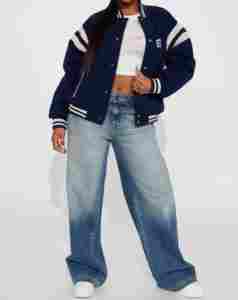 Nouveau design de vestes d'université lâches patchs en chenille Letterman College Bomber Baseball vestes pour hommes - Product Image 3