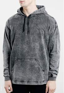 Algodón logotipo personalizado impreso en blanco hombres peso pesado gota hombro Sudadera con capucha Color sólido 400gms pesado lavado Sudadera con capucha hombres sueltos - Product Image 4