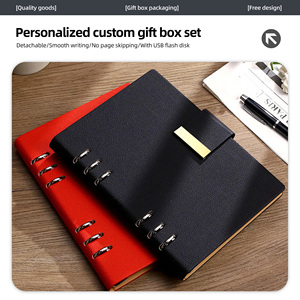 Cá Tính Sang Trọng Bộ Quà Tặng A5 Chất Kết Dính Da <span class=keywords><strong>Notepad</strong></span> Tùy Chỉnh Công Ty Logo Kinh Doanh Hộp Quà Tặng Máy Tính Xách Tay Với Ổ Đĩa USB Và Bút - Product Image 5