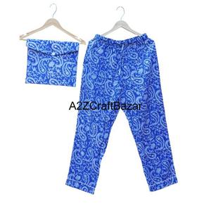 Conjunto de Pijama de Mujer 100% Algodón, Suave, Transpirable, de Secado Rápido, Mangas Largas, Pantalones Largos, Estampado Floral, Estilo Lujoso - Product Image 3