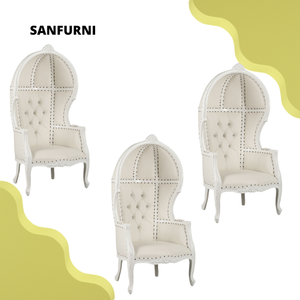 Chaise de trône de luxe royal de haute qualité avec auvent meubles de mariage en bois massif antique meubles d'hôtel produit personnalisé - Product Image 5