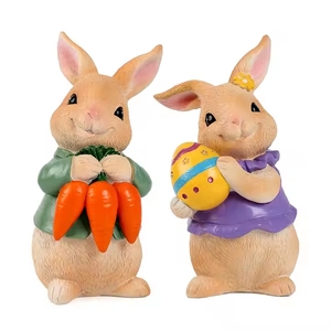 Hot-bán New OEM tùy chỉnh dễ thương <span class=keywords><strong>Bunny</strong></span> phim hoạt hình đồ chơi sợi thủy tinh Lifesize bức tượng ngoài trời trang trí nội thất - Product Image 2