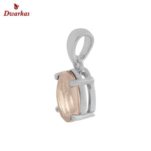 Pierre précieuse naturelle classique faite à la main en argent sterling 925 pendentif en pierre de quartz rose prix bas stock prêt en gros - Product Image 2