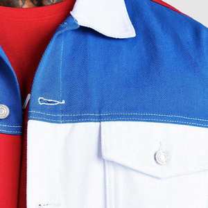 Chaqueta vaquera hecha a medida para hombre, diseño de botón cubierto frontal, ajuste Regular, 100% algodón, estilo callejero, Calidad a granel, entrega rápida - Product Image 6