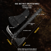 Hache Tomahawk en Acier Damas de Qualité Industrielle Personnalisée en Gros, Service OEM ODM, Multifonctionnelle pour l'Abattage, l'Extérieur et l'Auto-défense