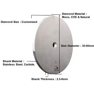 Meilleure qualité CVD naturel Mono disque diamant outils outils de fraise en bout pour CNC Machine & équipement de fabrication de bijoux - Product Image 3